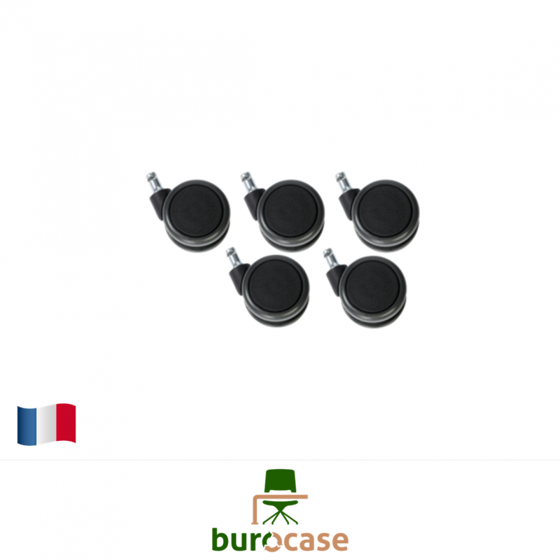 JEU DE 5 ROULETTES AUTO-FREINÉES