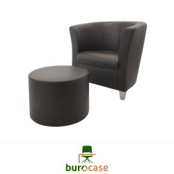 LOT FAUTEUIL CLUB ET POUF