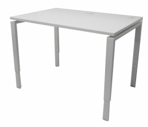 TABLE DE TRAVAIL BLANCHE ELECTRIFIABLE 120X80 / 140X80