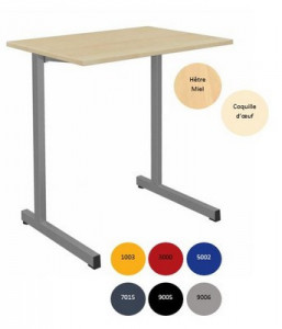 - TABLE SCOLAIRE GANGE 70x50 - FIXE - TAILLE 6
