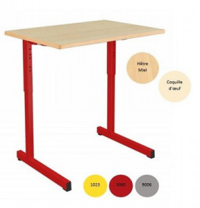 - TABLE SCOLAIRE GANGE 70X50 RÉGLABLE - TAILLE 3 A TAILLE 6